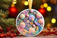 Round Christmas Ornament Sublimation|Clipart Product Image 3