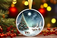 Colorful Christmas Scene Magical Moments Sublimation PNG Product Image 3