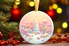 Detailed Candy Christmas Scene PNG Product Image 1
