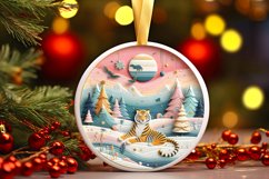 Round Christmas Ornament Sublimation|Clipart Product Image 3