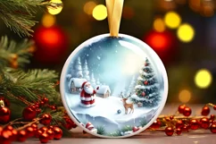 Santa Winter Scene Sublimation PNG Product Image 2