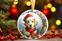 Colorful Christmas Dog PNG Product Image 2