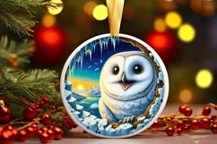 Melting Ice Wall with Smiling Owl Sublimation PNG Product Image 3
