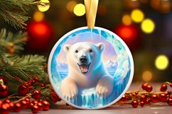 Melting Ice Wall with Smiling Polar Bear Sublimation PNG Product Image 3