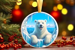 Melting Ice Wall with Smiling Polar Bear Sublimation PNG Product Image 2
