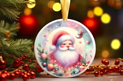 Colorful Santa Christmas Image PNG Product Image 3