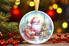 Colorful Santa Christmas Image PNG Product Image 2