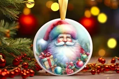 Colorful Santa Christmas Image PNG Product Image 2