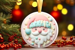 Santa Winter Martzipan Round Ornament PNG Product Image 3
