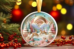 Round Christmas Ornament Sublimation|Clipart Product Image 1