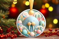 Round Christmas Ornament Sublimation|Clipart Product Image 3