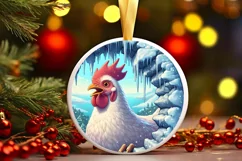 Icy Wall with Smiling Chicken Sublimation PNG Product Image 3