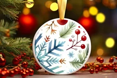 Round Christmass Colorfull Snowflake PNG Product Image 2