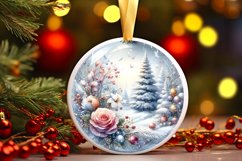 Round Christmass 3D Flowers PNG Product Image 3
