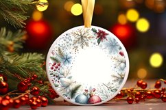 Snow Scene Round Ornament Sublimation PNG Product Image 2