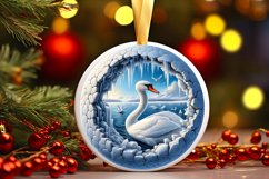Icy Wall with Smiling Swan Sublimation PNG Product Image 2