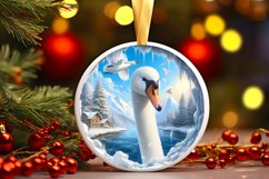 Icy Wall with Smiling Swan Sublimation PNG Product Image 1