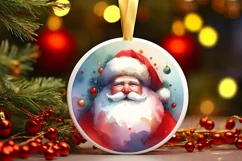 Colorful Santa Winter Scene Sublimation PNG Product Image 1