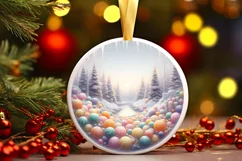 Round Molten Candy Christmas Digital Painting PNG Product Image 3