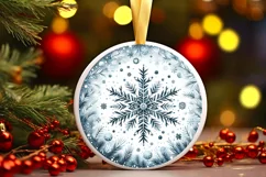 Snow Flake Watercolor Christmass PNG Product Image 3