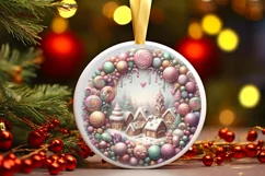 Pastel Molten Candy Winter Scene Sublimation PNG Product Image 3