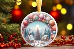 Pastel Molten Candy Winter Scene Sublimation PNG Product Image 3