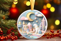 Round Christmas Ornament Sublimation|Clipart Product Image 3