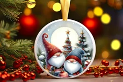 Round Christmass Winter Gnomes PNG Product Image 1