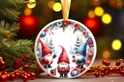Round Christmass Winter Gnomes PNG Product Image 3