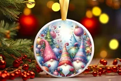 Round Christmass Winter Gnomes PNG Product Image 2