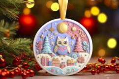 Round Christmas Ornament Sublimation|Clipart Product Image 3