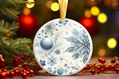 Watercolor Snowflake Christmas PNG Product Image 3