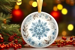 Watercolor Snowflake Christmas PNG Product Image 2