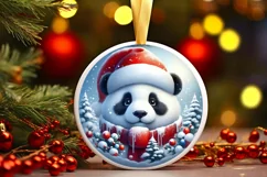 3D Penguin Portrait Winter Scene Sublimation PNG Product Image 1