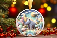 Round Christmas Ornament Sublimation|Clipart Product Image 3