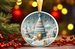 Round Christmas Ornament Sublimation|Clipart Product Image 3