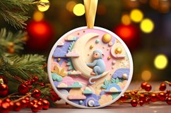 Round Christmas Ornament Sublimation|Clipart Product Image 3
