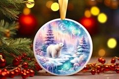 Round Christmass Ornament Sublimation|Clipart Product Image 1