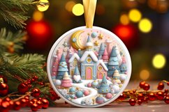 Round Christmas Ornament Sublimation|Clipart Product Image 3