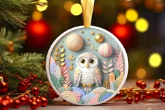 Round Christmas Ornament Sublimation|Clipart Product Image 1