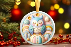 Round Christmas Ornament Sublimation|Clipart Product Image 1