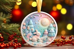 Round Christmas Ornament Sublimation|Clipart Product Image 3