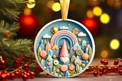 Round Christmas Ornament Sublimation|Clipart Product Image 3