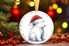Very Christmas Polar Bear Ornament PNG Product Image 1