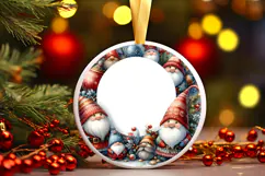Round Christmass Ornament Sublimation|Clipart Product Image 1