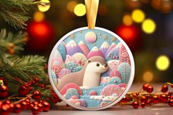 Round Christmas Ornament Sublimation|Clipart Product Image 1