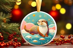 Round Christmas Ornament Sublimation|Clipart Product Image 1
