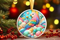Round Christmas Ornament Sublimation|Clipart Product Image 3