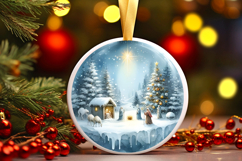 Round Christmass Ornament Sublimation|Clipart Product Image 1