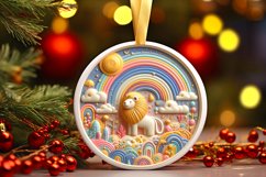 Round Christmas Ornament Sublimation|Clipart Product Image 3